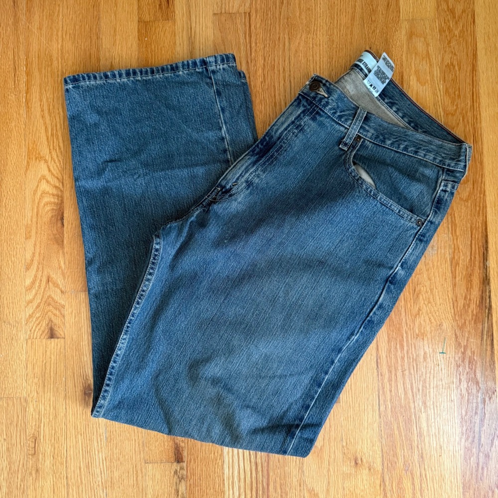 Levi Strauss Signature Loose Straight Jeans Men 36x32 Baggy Y2K Style Streetwear